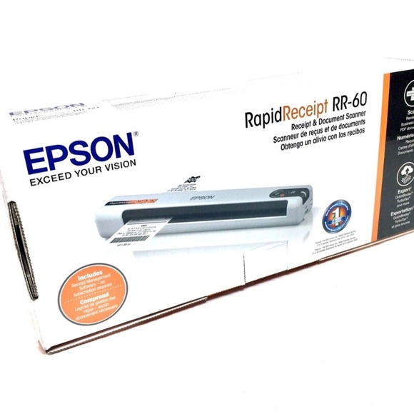Epson RapidReceipt RR-60 Mobile Receipt and Color Document Scanner - Picture 1 of 7